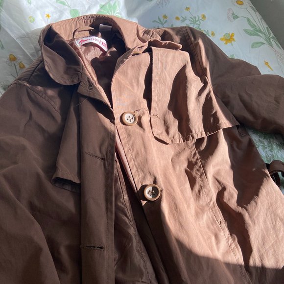 Vintage Anne Weyburn brown trench coat - Picture 1 of 3